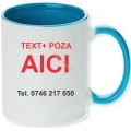 Cana personalizata, Interior si toarta albastru deschis